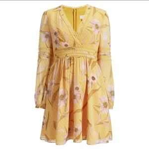 Ted Baker Posyy Cabana Long Sleeve Mini Dress NWT
